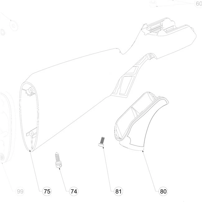 Beretta BRX1 Polymer Stock Assembly - Black 5 Beretta BRX1 Polymer Stock Assembly - Black - Image 3
