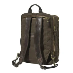 Beretta by Campomaggi Washed Canvas & Leather Laptop Backpack -Deals Tactical Fits Store BS311T09830862 CLOSEUP2