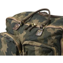 Beretta by Campomaggi Washed Canvas Camo & Leather Travel Bag -Deals Tactical Fits Store BS321T0984075F CLOSEUP2