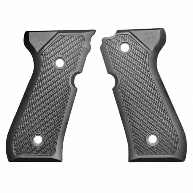 Beretta 92 Series Aluminum Checkered Grips w/ Trident Logo 3 Beretta 92 Series Aluminum Checkered Grips w/ Trident Logo
