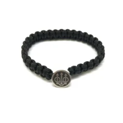 Beretta Bracelet Sterling Silver Logo - Black Color